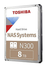 Toshiba N300 8TB 7200RPM SATA III 6Gb/s 3.5 Internal NAS Hard Drive