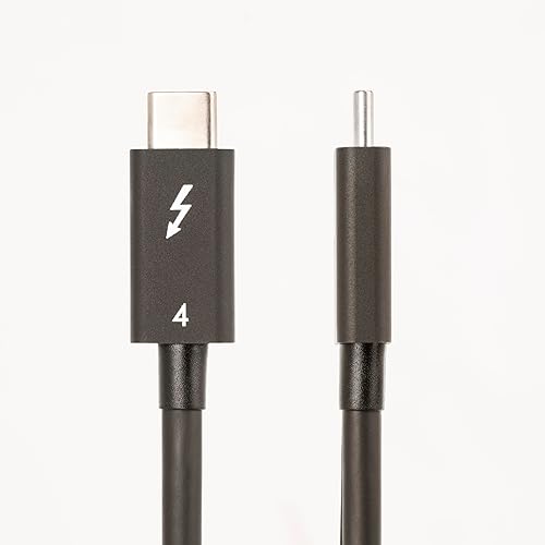 StarTech.com 1.6ft (50cm) Thunderbolt 4 Cable - 40Gbps - 100W PD - 4K/8K Video - Thunderbolt Cable - Compatible w/USB 4/Thunderbolt 3/USB 3.2/USB Type-C/DisplayPort (TBLT4MM50CM)