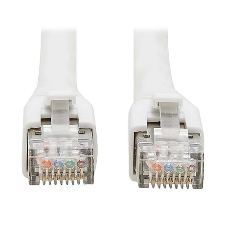 Tripp Lite Cat8 40G PoE Shielded Ethernet Cable, 10 Feet / 3.1 Meters, White, High Speed, Power Over Ethernet, RJ45, Snagless SSTP, Male-to-Male, Network Patch LAN, (N272-F10-WH) 10 Feet White