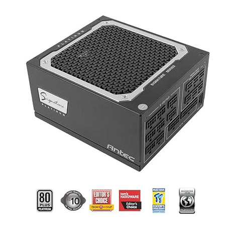 Antec Signature Series SP1000, 80 PLUS Platinum Certified, 1000W Full Modular with OC Link Feature, PhaseWave Design, Full Top-Grade Japanese Caps, Zero RPM Mode, 135 mm FDB Silence & 10-Year Warranty 1000W Platinum