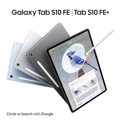 Samsung Galaxy Tab S10 FE Light Blue 128GB - AI Tablet, 10.9, 90Hz, 13MP Camera, IP68, S Pen Included (CAD Version & Warranty) Light Blue 128GB Tab S10 FE Tablet Only