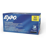 EXPO Dry Erase Markers, Low Odour Ink, Black, Fine Tip, 36 Count