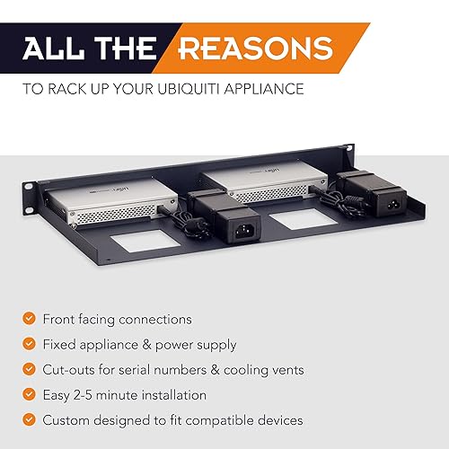 R RACKMOUNT·IT | RM-UB-T1 | Rack Mounting Kit for Ubiquiti UniFi Switch 8 & 8-60W