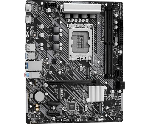 Asrock B760M-H2/M.2, Intel B760, 1700, Micro ATX, 2 DDR5, 2 HDMI, 2.5G LAN, PCIe4, 2X M.2