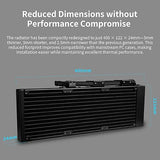 Lian Li Hydroshift II 360 TL RGB Liquid CPU Cooler - 360mm AIO - 3X 120 RGB Fans - 2.1” IPS LCD Screen - 3 Control Mode - Flexible Tubes Clamp - LGA 1851/1700, AMD AM5/AM4 - Black (HS2LCD36TB)