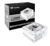 Thermaltake Toughpower GT 1200W; ATX 3.1; x2 Native PCIe 5.1 12V-2x6; Full Modular; Flat Cables; Color Matched Connectors; Japanese Main Capacitors; 80 Plus Gold; 140mm; Snow; PS-TPT-1200FNFAGU-W