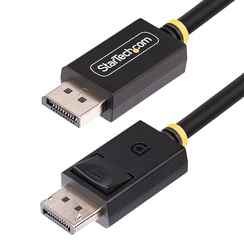 StarTech.com 6ft DisplayPort 2.1 Cable, VESA Certified DP40 DisplayPort Cable w/UHBR10/HDR/HDCP 2.2, 8K 60Hz w/DSC 1.2a