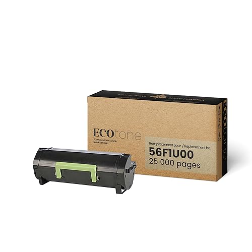 Ecotone Toner Cartridge - Remanufactured for Lexmark 56F1U00 - Black – Made in Canada