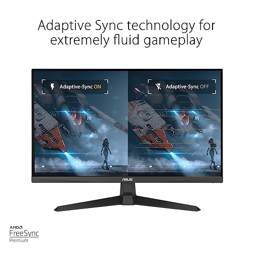 ASUS TUF Gaming 24” (23.8 inch viewable) 1080P Monitor (VG249Q3A) - Full HD, 180Hz, 1ms, Fast IPS, Extreme Low Motion Blur, FreeSync Premium, Speakers, DisplayPort, HDMI, Variable Overdrive, 99% sRGB