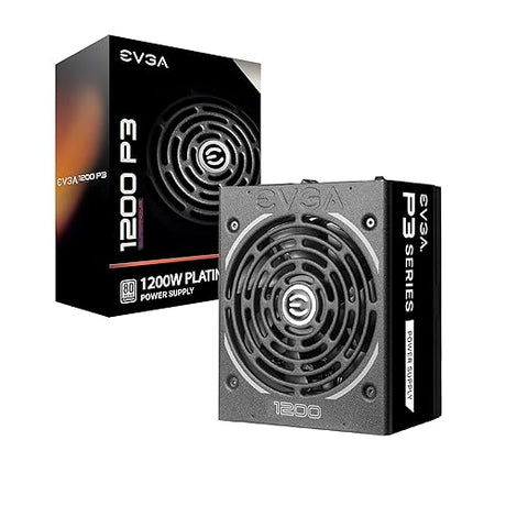 EVGA Supernova 1200 P3, 80 Plus Platinum 1200W, Fully Modular, Eco Mode with FDB Fan, Includes Free Power On Self Tester, Compact 180mm Size, Power Supply 220-P3-1200-X1