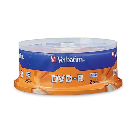Verbatim DVD-R Discs, 4.7GB, 16x, Spindle, Matte Silver