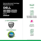 Clover Remanufactured Toner Cartridge Replacement for Dell C2660 | Magenta | High Yield Magenta 4,000