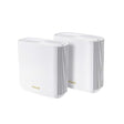 ASUS ZenWiFi AX6600 Tri-Band Mesh WiFi 6 System (XT8 2PK) - Whole Home Coverage up to 5500 sq.ft & 6+ Rooms, AiMesh, Included Lifetime Internet Security, Easy Setup, 3 SSID, Parental Control, White ZenWiFi AX White 2PK