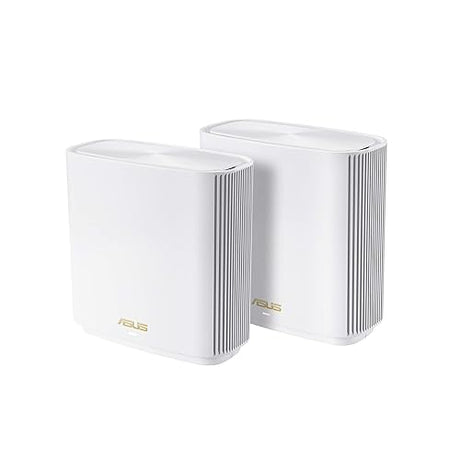 ASUS ZenWiFi AX6600 Tri-Band Mesh WiFi 6 System (XT8 2PK) - Whole Home Coverage up to 5500 sq.ft & 6+ Rooms, AiMesh, Included Lifetime Internet Security, Easy Setup, 3 SSID, Parental Control, White ZenWiFi AX White 2PK