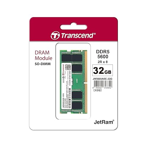 Transcend 32GB DDR5 5600 SO-DIMM 2Rx8 1.1V, RAM, Notebook/Laptop Computer Memory - JM5600ASE-32G