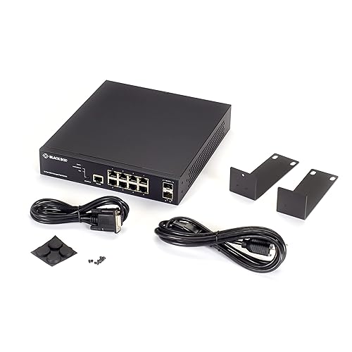 Black Box Network - LPB3010A LPB3000 Ethernet Switch - 8 Ports - Manageable - TAA Compliant - 2 Layer Supported - Modular - Optical Fiber, Twisted Pair - PoE Ports - Wall Mountable - 1