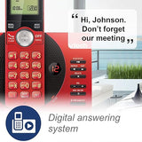 VTech DECT 6.0 Dual Handset Cordless Phones with ITAD, CID, Backlit Keypads and Screens, Full Duplex Handset Speakerphones, Call Block Red - CS6929-26