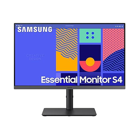 Samsung 24 inch Business Monitor with FHD Screen, Ultra Thin Bezel, 100 Hz, Height Adjustable, IPS Panel, 4 ms Response time (3-Year Warranty)- LS24C432GANXZA [Canada Version] (2024)