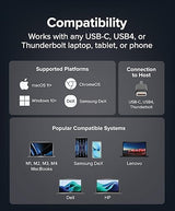 Plugable USB-C Wired Cube Mini Docking Station - Compact HDMI, Gigabit Ethernet, and 3 USB Ports - Works with USB-C, USB4, and Thunderbolt, MacBook, Windows, Chromebook - No Host Charging