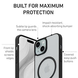 PEEL Bumper Case for iPhone 15 (Black) – Military-Grade Drop Protection, Embedded Magnet Compatible with MagSafe, Thin Minimalist Design, Branding Free – Showcases Your Device iPhone 15 Black