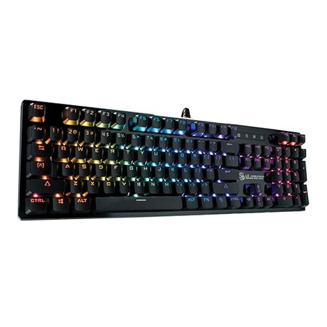 B820 Light Strike Optical Gaming Keyboard (Tactile + Clicky Mechanical Feel) - Brilliant Backlit RGB LED Lighting - 0.2ms Key Response, Floating Design [Light Strike Blue]