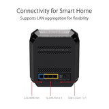 ASUS ROG Rapture GT6 (2PK) AX10000 Tri-Band WiFi 6 Gaming Mesh System, Covers up to 5,800 sq ft, 2.5 Gbps Port, Triple-Level Game Acceleration, UNII 4, Free Lifetime Internet Security, Black Gaming Mesh |Tri-Band| Black Router