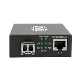 Tripp Lite Multimode Fiber Media Converter, Fiber to Ethernet Converter, Gigabit, POE+, 10/100/1000 LC, 850 nm, 550 m (N785-P01-LC-MM1) Power Over Ethernet+ LC / Multimode 850nm