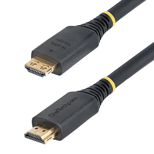 StarTech.com 20ft (6m) Active High Speed HDMI Cable with Gripping Connectors, 4K 60Hz/1440p 144Hz, 18Gbps, UHD HDMI 2.0 Cord, TPE Jacket