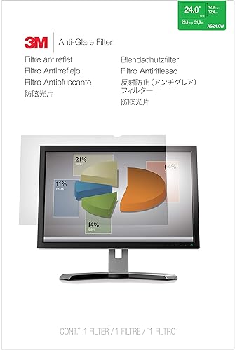 3M Anti-Glare Computer Screen Filter for 24 inch Monitors - Widescreen 16:10 - AG240W1B Anti-Glare 16:10 Anti-Glare