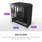 NZXT H9 Flow (2025) Dual-Chamber Mid-Tower Case - All Black