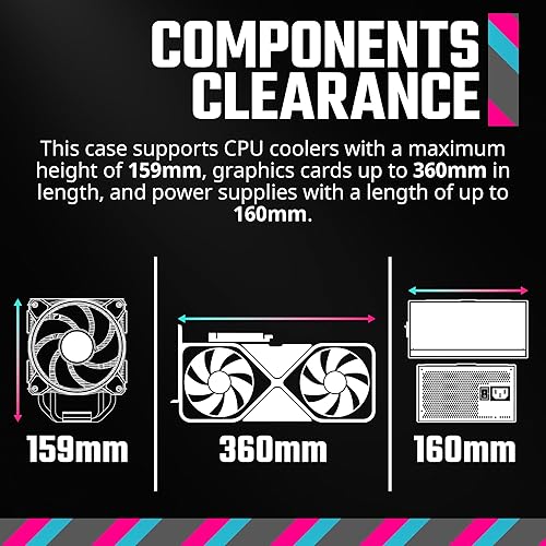 Cooler Master Q300LV2-KGNN-S00 Micro-ATX Tower Case, Dust Filter, USB 3.2 Gen 2x2 (20GB), Tempered Glass, Max 159mm CPU Heatsink, Max 360mm GPU, Fully Ventilated