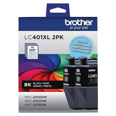 Brother High Yield Black Ink Cartridge 2pk For Mfc-j1010dw Mfc-j1170dw