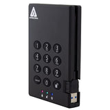 Apricorn Aegis Padlock External Hard Drive 2000 GB Black