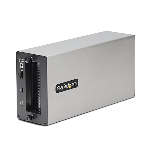 StarTech.com Thunderbolt 3 PCIe Expansion Chassis, External Enclosure W/Dual PCI Express Slots, PCIe Box for Laptops/Desktops/All-in-Ones, 8K/4K Output Via TB3/DP 1.4 (2TBT3-PCIE-ENCLOSURE) Toolless design