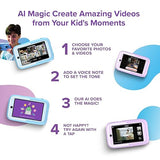 New AI Editor Camera for Kids myFirst Camera 50 Kids' Digital Camera 20MP Photos 1080P Video, Front & Selfie Lens Christmas Birthday Gifts for Boys & Girls Ages 4-15 Portable Travel Camera (Purple)