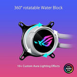 ASUS ROG Strix LC III 360 ARGB LCD White Edition All-in-one CPU Liquid Cooler - Intel® LGA 1700, 1200, 115X - AMD Socket AM4, AM5 – with 2.1 IPS LCD, Asetek’s New Gen7 v2 Pump Gen III 360mm|ARGB|LCD|White