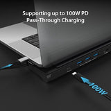 j5create USB-C Dual HDMI Docking Station (10-in-1), 4K + 1080p Dual HDMI Display, 5Gbps USB-A x3, SD Card Reader, PD 100W, RJ45 Ethernet, Combo Audio Jack, for MacBook and Windows Laptop (JCD542)