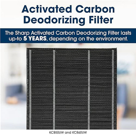 Sharp KC-860U Air Purifier Replacement Filters (FZC150DFU), Black