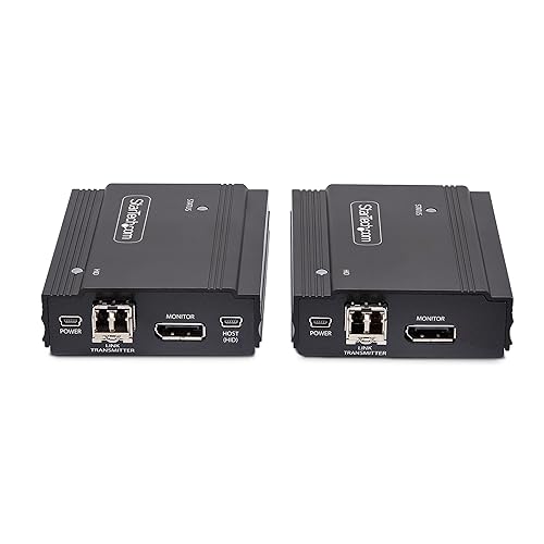 StarTech.com DisplayPort KVM Extender Over Fiber Optic, 4K 60Hz, Console Extender Kit, Up to 984ft/300m (Multi-Mode)