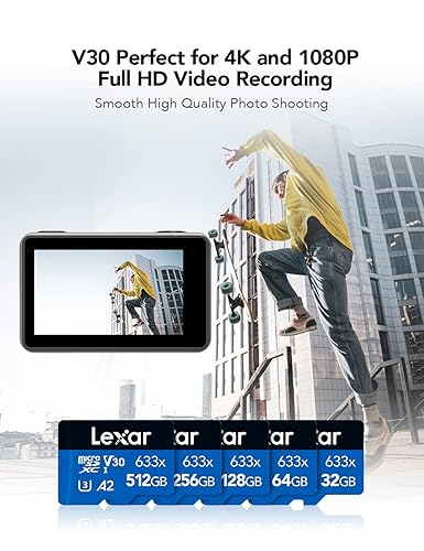 Lexar High-Performance 633x 64GB MicroSDXC UHS-I Card with SD Adapter (LSDMI64GBBNL633A) 64GB w/SD Adapter