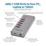 Tripp Lite Series 7-Port USB-C Hub - USB 3.2 Gen 1 and USB 3.2 Gen 2, 5 USB-A and 2 USB-C Ports, Gray (U360-007-5A2C)