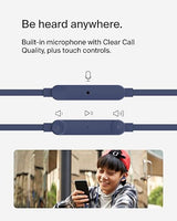 Belkin SoundForm Wired Earbuds with USB-C Connector, in-Ear Earphones w/Microphone - Headphones for iPhone 17, iPad mini, Galaxy S25, Android, and More with USB-C Connector (USB-C Headphones) - Blue