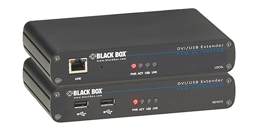 Black Box KVM Extender DVI-D USB 2.0 CATX Single Access