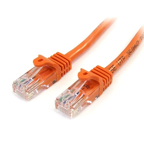 StarTech.com Cat5e Ethernet Cable - 15 ft - Orange- Patch Cable - Snagless Cat5e Cable - Network Cable - Ethernet Cord - Cat 5e Cable - 15ft (45PATCH15OR) Orange 15 ft/4.6 m