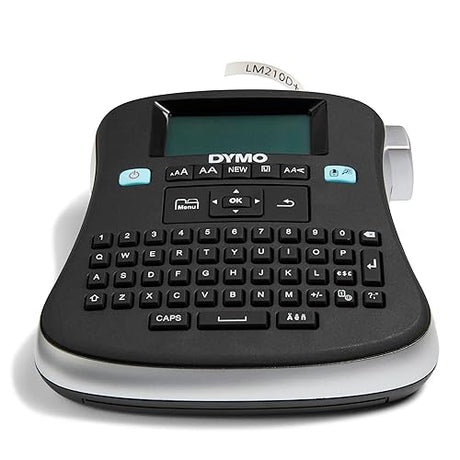 DYMO LabelManager 210D All Purpose Label Maker with Large Display and QWERTY keyboard (1738345), Black Black All Purpose Label Maker