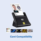 Adesso SCR-300 CAC Smart Card Reader Military USB Credit Card, for Windows, Mac, Laptop and PC