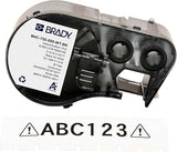 Brady Vinyl Label Tape for Label Printer BMP41/BMP51/BMP53/M511 - Self Adhesive Printer Labels - Black on White (19,05 mm (W) x 7,62 m (L)) - M4C-750-595-WT-BK