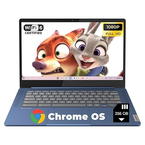 Lenovo IdeaPad Slim 3 Chromebook for Student Business - w/256GB Micro SD Card, 14'' Full HD Display, MediaTek Kompanio 520 CPU, Wi-Fi 6, 720p Webcam, Chrome OS, Abyss Blue(4GB RAM | 64GB eMMC) 4GB | 64GBeMMC