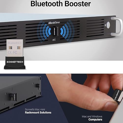 Sonnet Long-Range USB Bluetooth 4.0 Micro Adapter for macOS 10.12+ and Windows