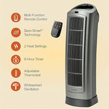 Lasko 5538 Ceramic Tower Heater with Remote Control, 8.5l x 7.25w x 23h
